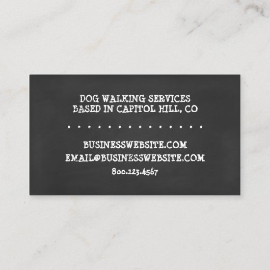 HUNDWALKKALK VISITENKARTE (Rückseite)