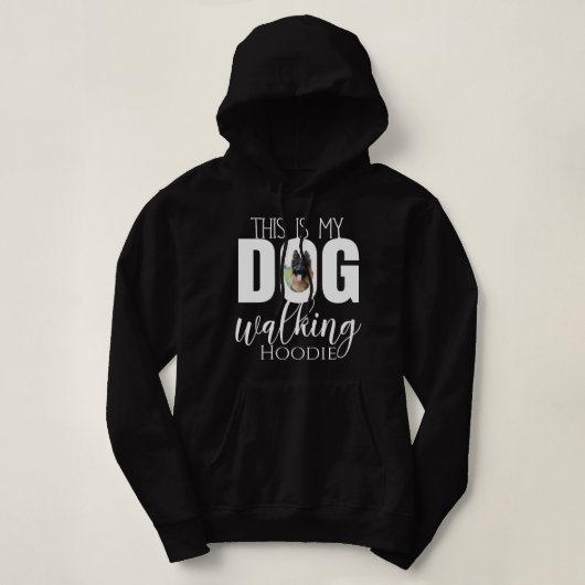 Hundwandern benutzerdefiniertes Foto Hoodie (Design vorne)