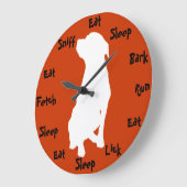 Hundzeit Große Wanduhr (Winkel)
