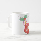 Hung Christmas Strumpf Kaffeetasse (Vorderseite Links)