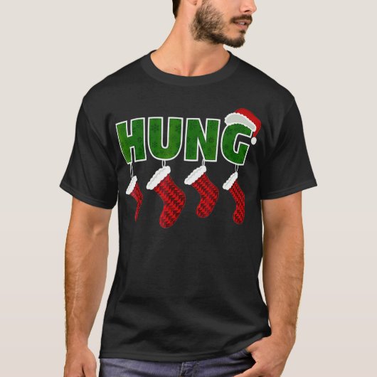 Hung - Funny Gay Christmas Shirt (Vorderseite)