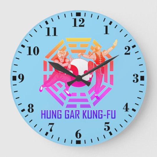 Hung Gar Kung-Fu Große Wanduhr (Vorderseite)