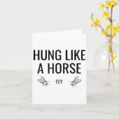 Hung Like A Horse Fly - Funny Sarcastic Horsefly W Karte (Gelbe Blume)