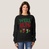 Hung Weihnachten Strumpf Männer Frauen Sweatshirt (Vorne ganz)