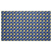 Hungarian Art Deco Royal Blue and Yellow Stoff (Fat Quarter (45,7 x 55,9 cm))