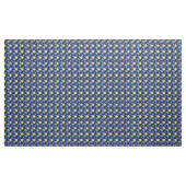 Hungarian Art Deco Royal Blue and Yellow Stoff (Yard (91,4 cm))