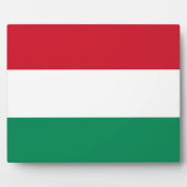 Hungarian Flag Platte Fotoplatte (Vorderseite)