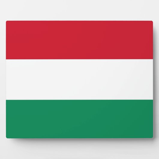 Hungarian Flag Platte Fotoplatte (Vorderseite)