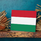 Hungarian Flag Platte Fotoplatte (Seite)