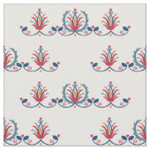 Hungarian Folk Floral Textile Pattern Stoff (Nahaufnahme)