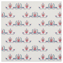Hungarian Folk Floral Textile Pattern Stoff