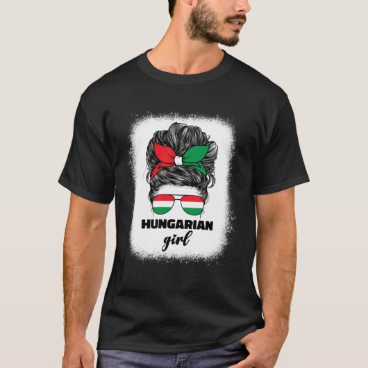 Hungarian Girl Girls For Women Hungary Flag Pride T-Shirt (Vorderseite)