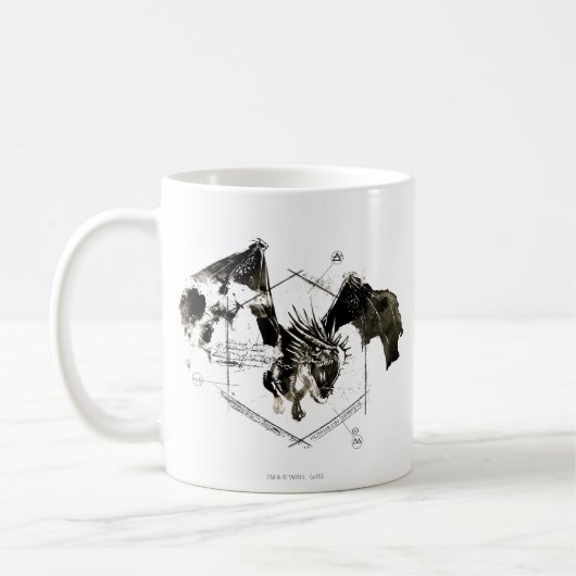 Hungarian Horntail Dragon Kaffeetasse (Links)