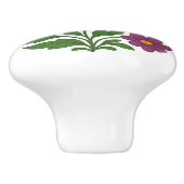 Hungarian Kalocsa Floral Folk Art Ceramic Knob Keramikknauf (Seitenansicht)