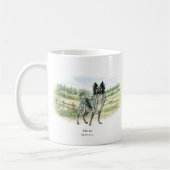 Hungarian Mudi | Watercolor Dog & Breed Quote Kaffeetasse (Links)
