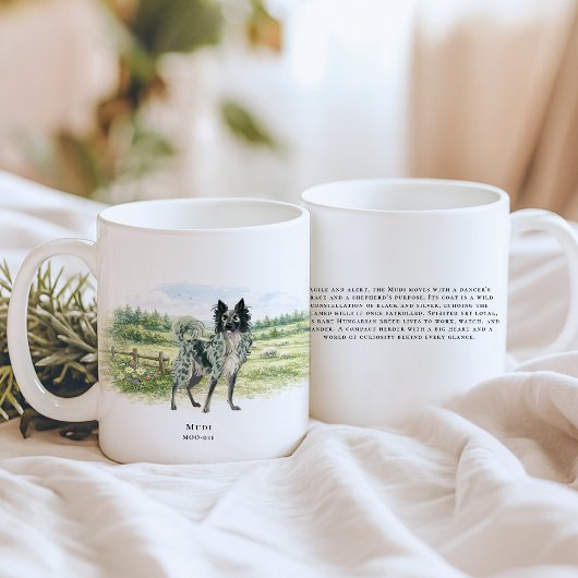 Hungarian Mudi | Watercolor Dog & Breed Quote Kaffeetasse