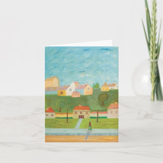 Hungarian Village Scene Note Card Karte (Vorderseite)