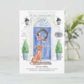 Hungarian Vizsla Front Door Moving Announcement Einladung (Stehend Vorderseite)