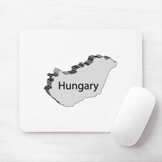Hungary 3D Map Mousepad (Mit Mouse)