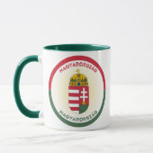 Hungary Coat of Arms Circle Shape Tasse (Links)