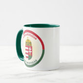 Hungary Coat of Arms Circle Shape Tasse (Vorderseite Links)