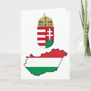 Hungary Flag Map HU Karte