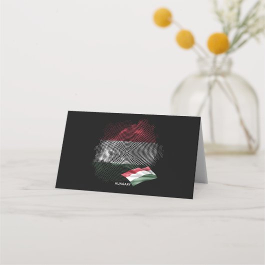 Hungary flag platzkarte (Vorderseite)