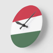 Hungary Flag Runde Wanduhr (Winkel)