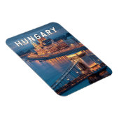 Hungary Illustration Travel Art Vintage Magnet (Rechte Seite)