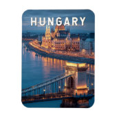 Hungary Illustration Travel Art Vintage Magnet (Vertikal)