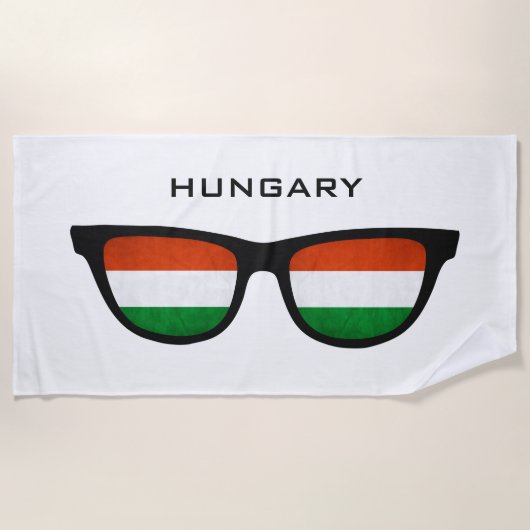 HUNGARY Shades Custom Text Strandtuch (Vorderseite)