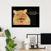 Hunger Gespräch Cat haiku Poster (Heimbüro)