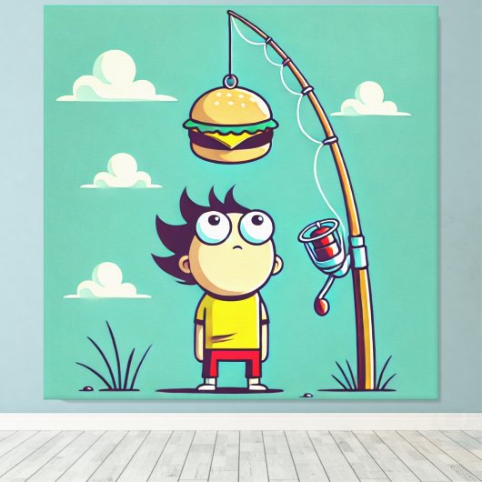 Hunger Leinwanddruck (Insitu (Holzboden))