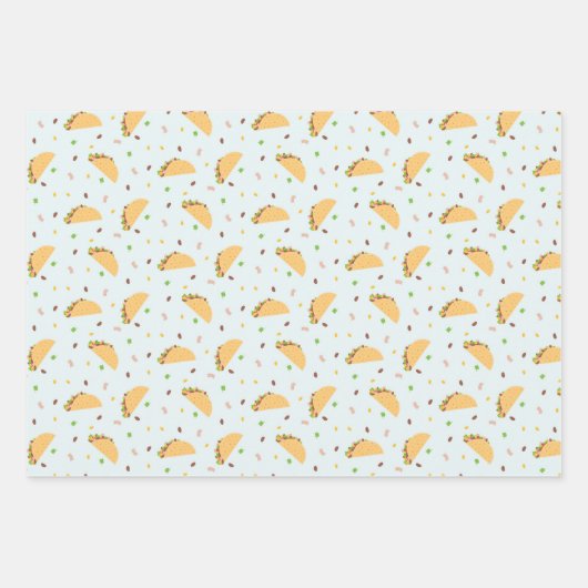 Hunger nach dem Muster von Tacos Geschenkpapier Set (Vorderseite 2)