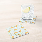 Hunger nach dem Muster von Tacos Rechteckiger Pappuntersetzer (Vor Ort)