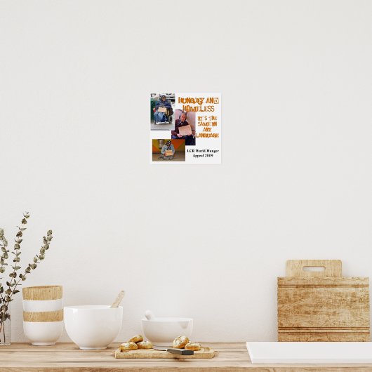Hunger und Obdachlose Poster (Küche)