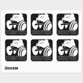 Hungerbeere Quadratischer Aufkleber (Blatt)