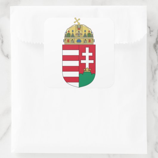 Hungeremblem Quadratischer Aufkleber (Tasche)