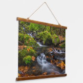 Hungerfallen | Columbia Gorge, Oregon Wandteppich Mit Holzrahmen (Gewinkelt)