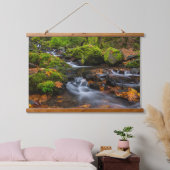 Hungerfallen | Columbia Gorge, Oregon Wandteppich Mit Holzrahmen (Schlafzimmer)