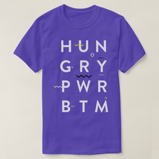 Hungerfestungen Power Unten Spaß Gay T-Shirt (Design vorne)
