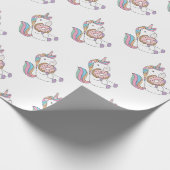 Hungerfestungen Unicorns Niedliche Kunst, Dichtung Geschenkpapier (Ecke)