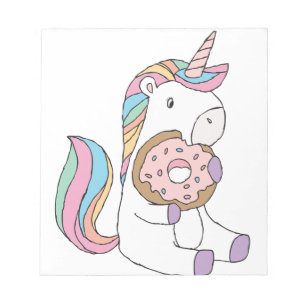Hungerfestungen Unicorns Niedliche Kunst, Dichtung Notizblock