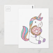 Hungerfestungen Unicorns Niedliche Kunst, Dichtung Postkarte (Vorne/Hinten)