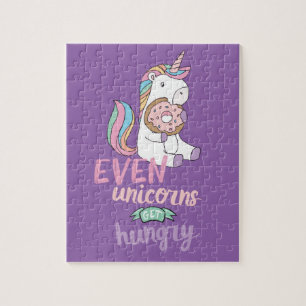 Hungerfestungen Unicorns Niedliche Kunst, Dichtung Puzzle
