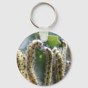 Hungerfestungen Weißer Raupe Schlüsselanhänger