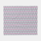 Hungerfisch Graues und rosa Muster Fleece Blanket (Vorderseite (Horizontal))