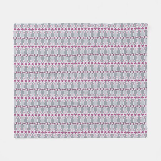 Hungerfisch Graues und rosa Muster Fleece Blanket (Vorderseite (Horizontal))