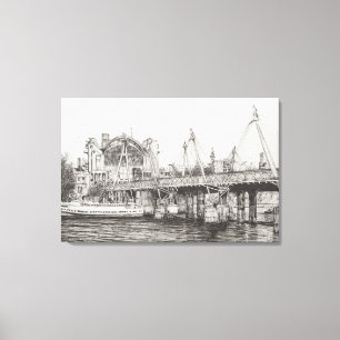 Hungerford Bridge London 30/10/2006 Leinwanddruck