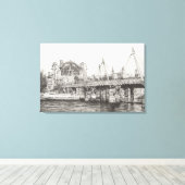 Hungerford Bridge London 30/10/2006 Leinwanddruck (Insitu (Holzboden))